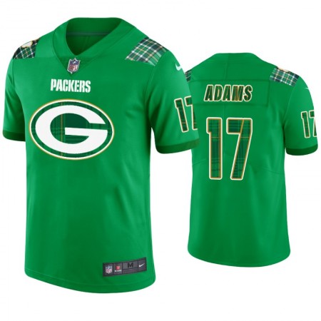 Camiseta Hombre NFL Green Bay Packers Davante Adams 17 Kelly Verde St. Patricks Day